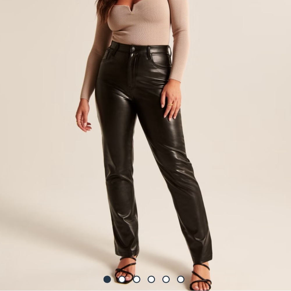 Abercrombie Vegan Leather 90s Straight Pant